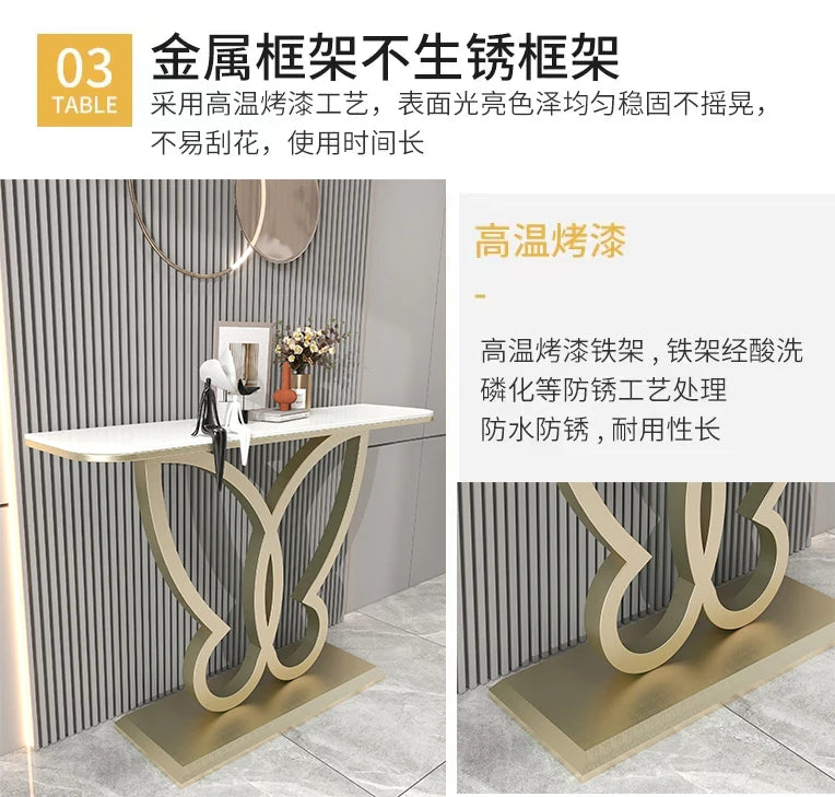 LunaEdge Modern Corner Console Table – Sleek Minimalist Luxury for Living Room, Entryway & Home Elegance