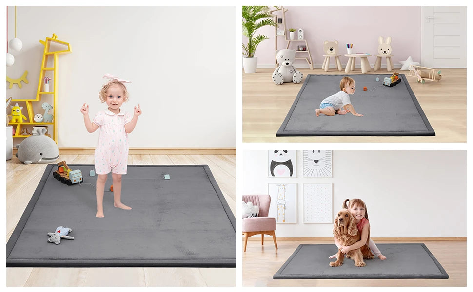 Cream Quietude Classic: Non-Slip Minimalist Tatami Living Room & Bedroom Rug