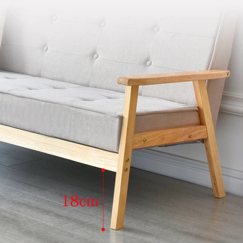 🌿 The Oslo Haven Sofa – Modern Minimalist Solid Wood & Hemp Fabric Double for Small-Space Luxury ✨