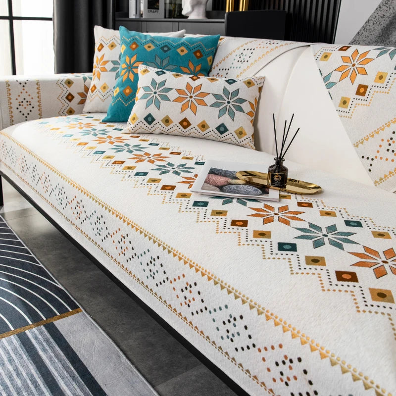 🪞 The House of Bonney “Arcadia” Sofa Mat – Year-Round Geometric Luxury, Pet-Friendly & Non-Slip ✨
