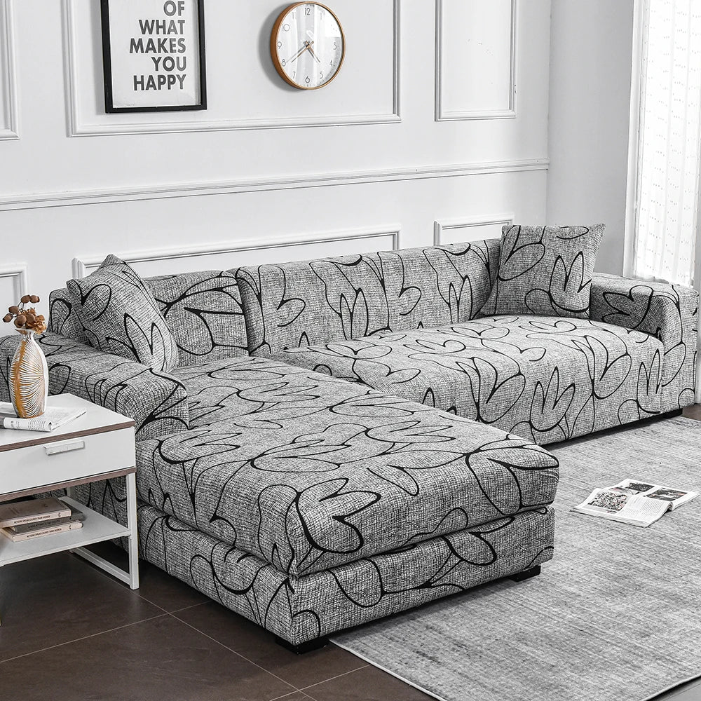 🌸 Capri Bloom Sofa Dress – Elastic Floral Furniture Cover for Effortless Elegance ✨