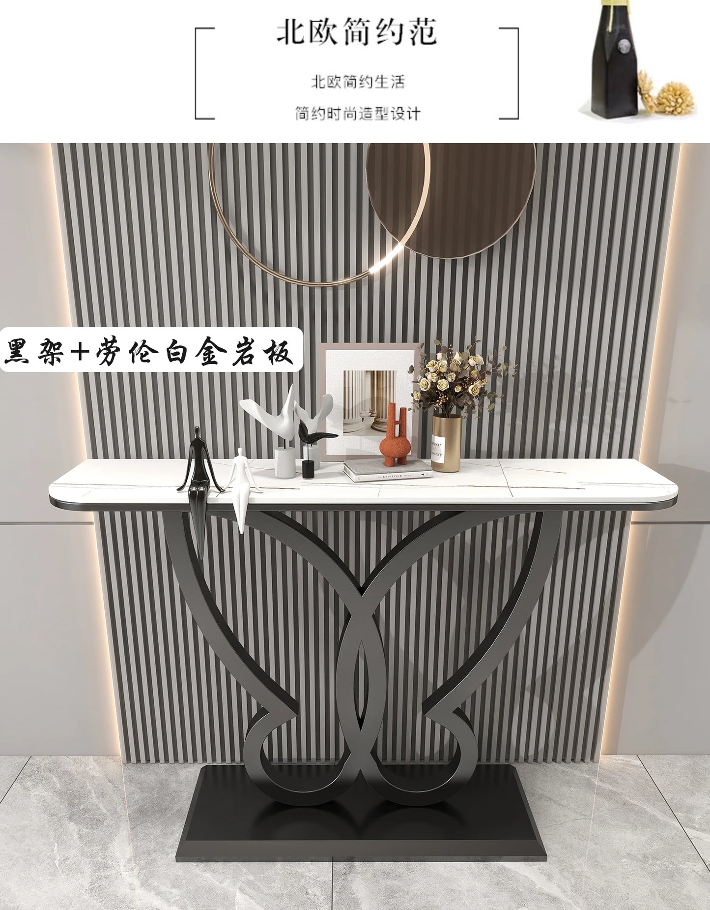 LunaEdge Modern Corner Console Table – Sleek Minimalist Luxury for Living Room, Entryway & Home Elegance