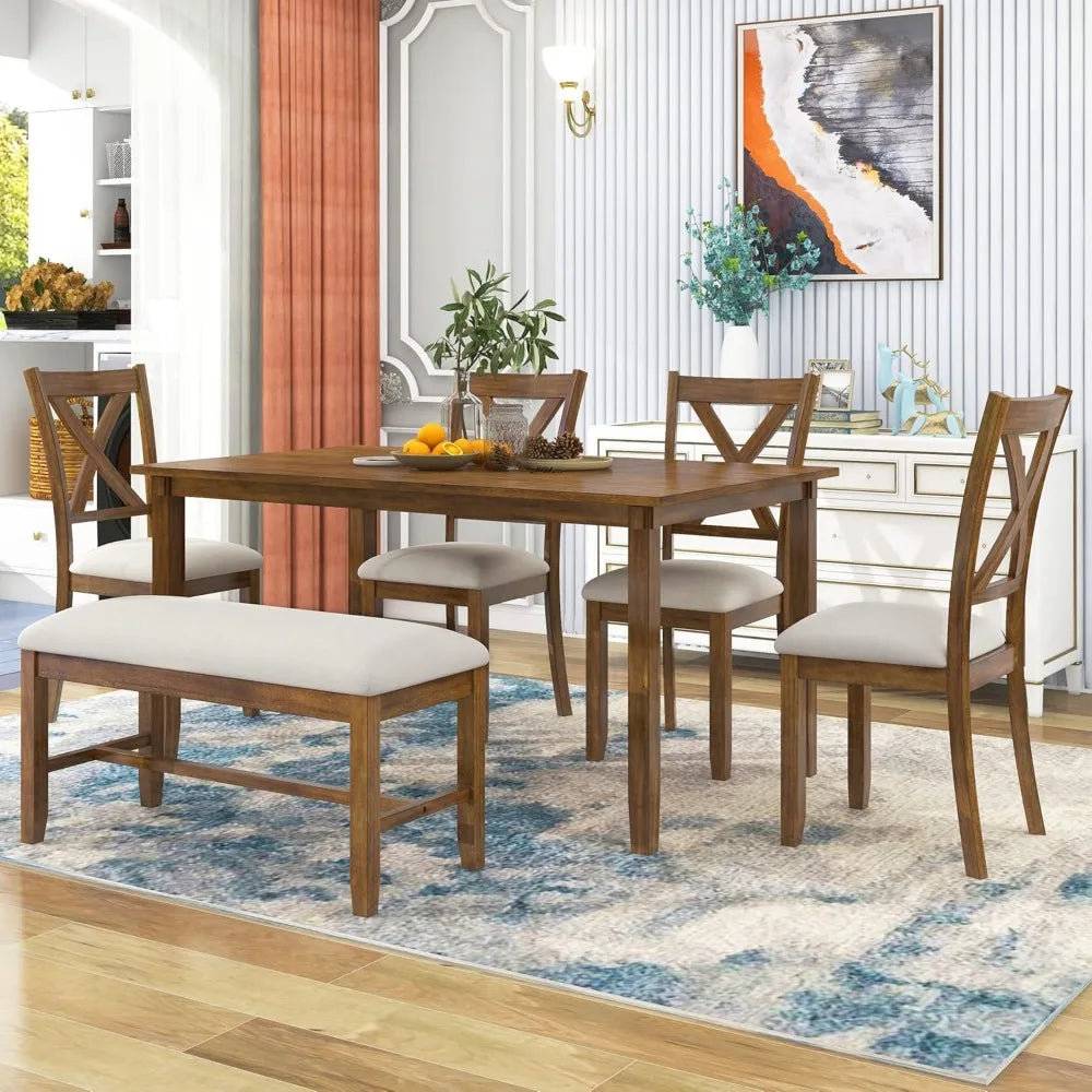 Belmont Manor 6-Piece Dining Set – Timeless Elegance, Modern Comfort