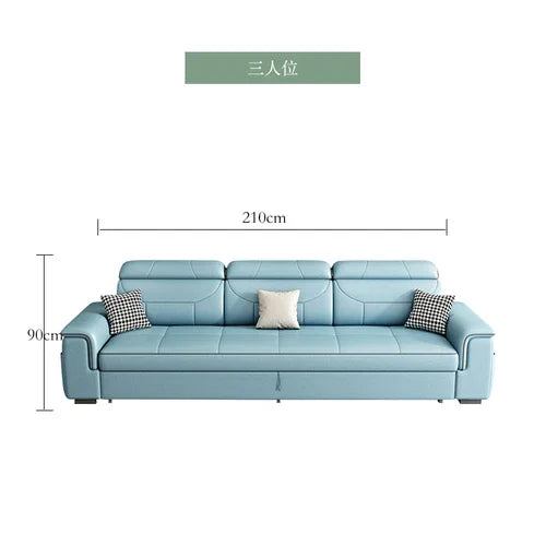 🌊 The Sorrento Modular Lounge – Waterproof Nordic Leather Foldable Sofa Bed with Hidden Storage ✨