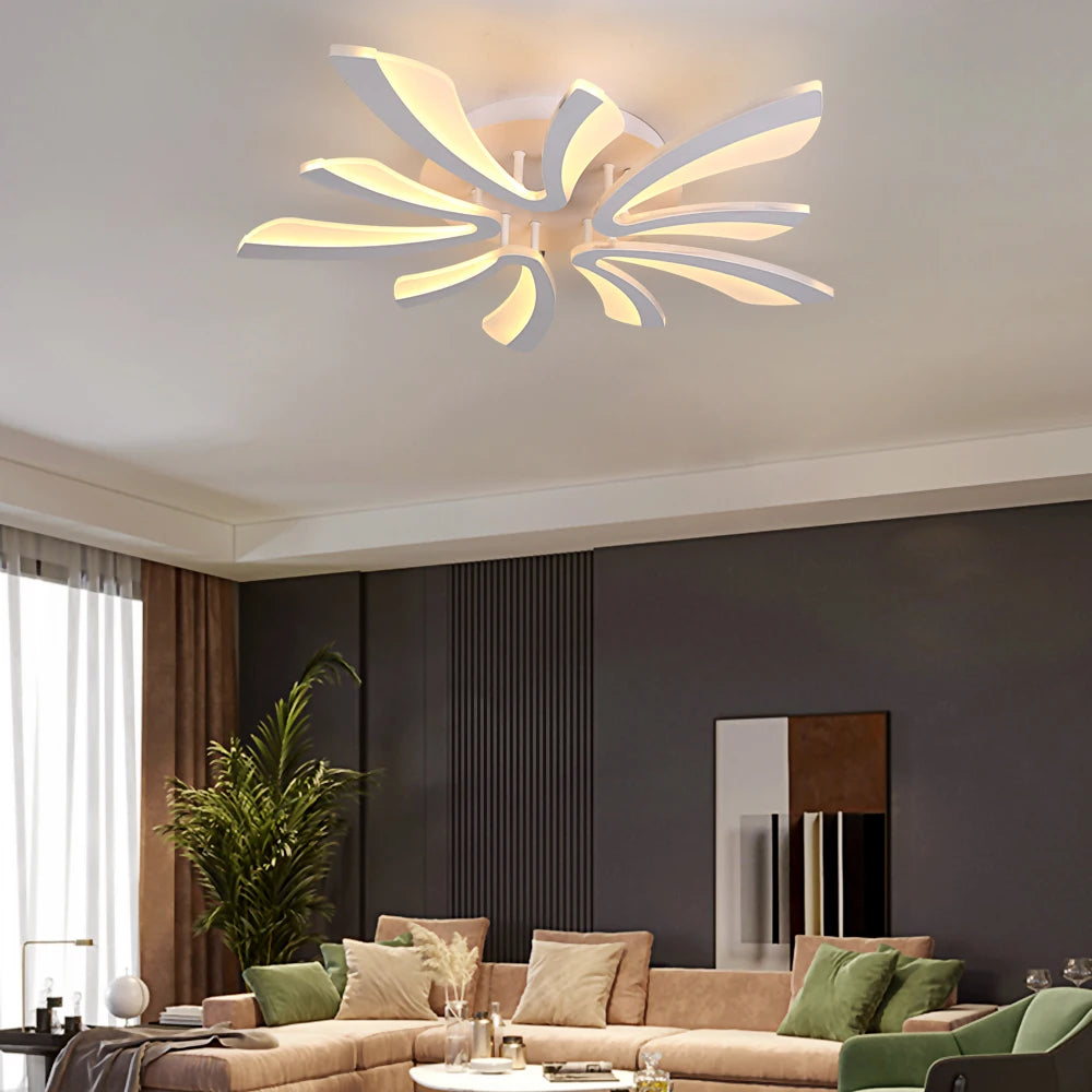 LuminTree Modern Acrylic LED Ceiling Lamp – Remote Dimming Tree Branch Chandelier for Living, Dining & Bedroom Serenity