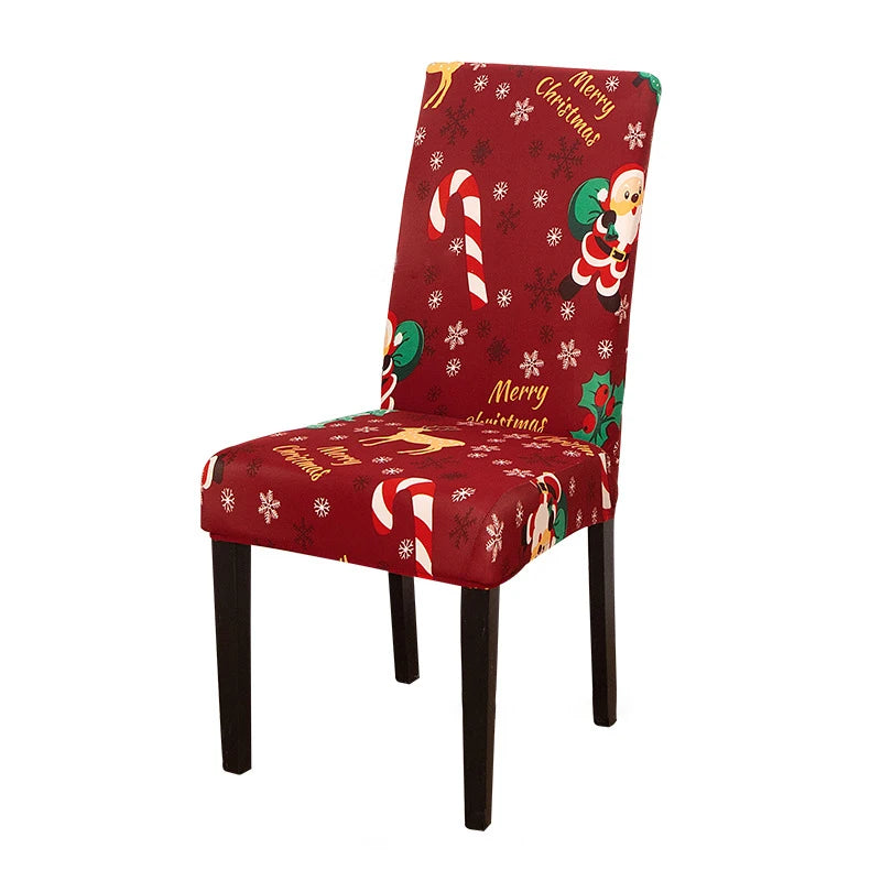 Christmas Luxe Chair Cover — Holiday Dining Elegance for Parties & Gatherings