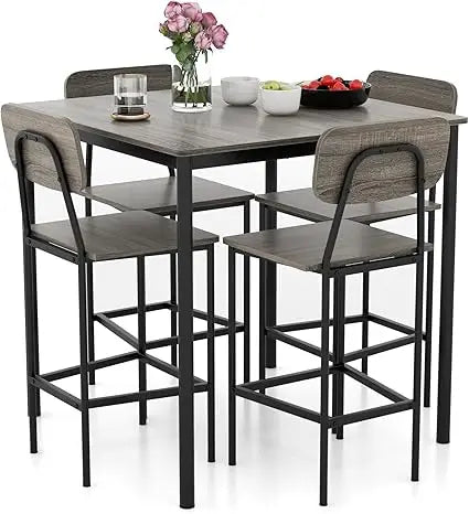 The Kensington Luxe 5-Piece Counter Height Dining Set – Elevated Comfort, Timeless Elegance