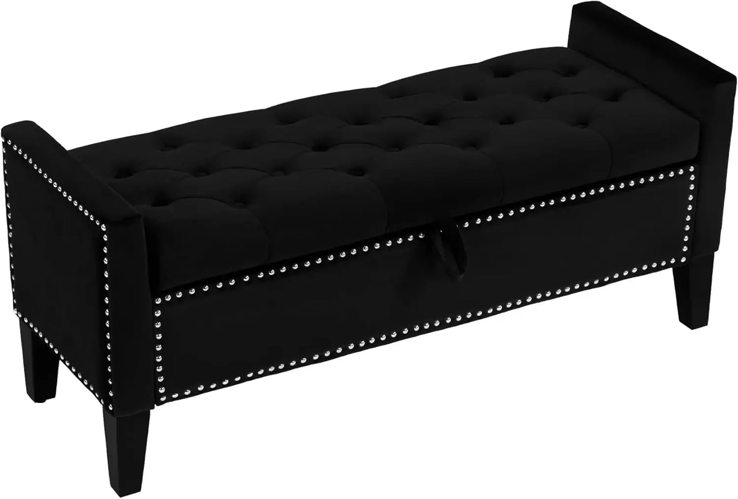 The Élan Velvet Storage Bench – Elegance Meets Function in Every Detail