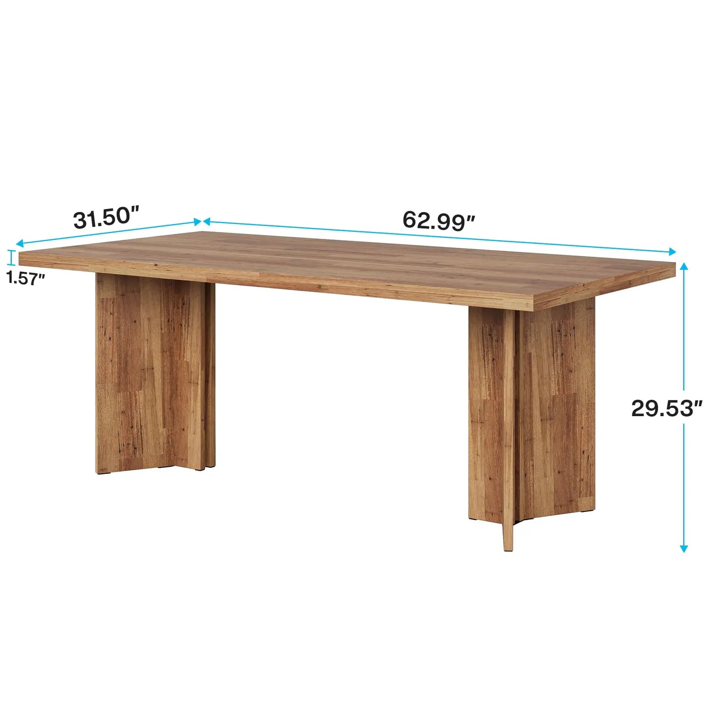 Tribesigns Dining Table – 63" Walnut-Finish Gathering Table for Elegant, Effortless Living