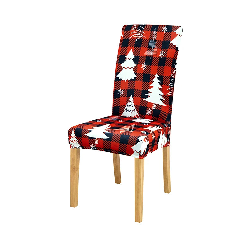 Christmas Luxe Chair Cover — Holiday Dining Elegance for Parties & Gatherings