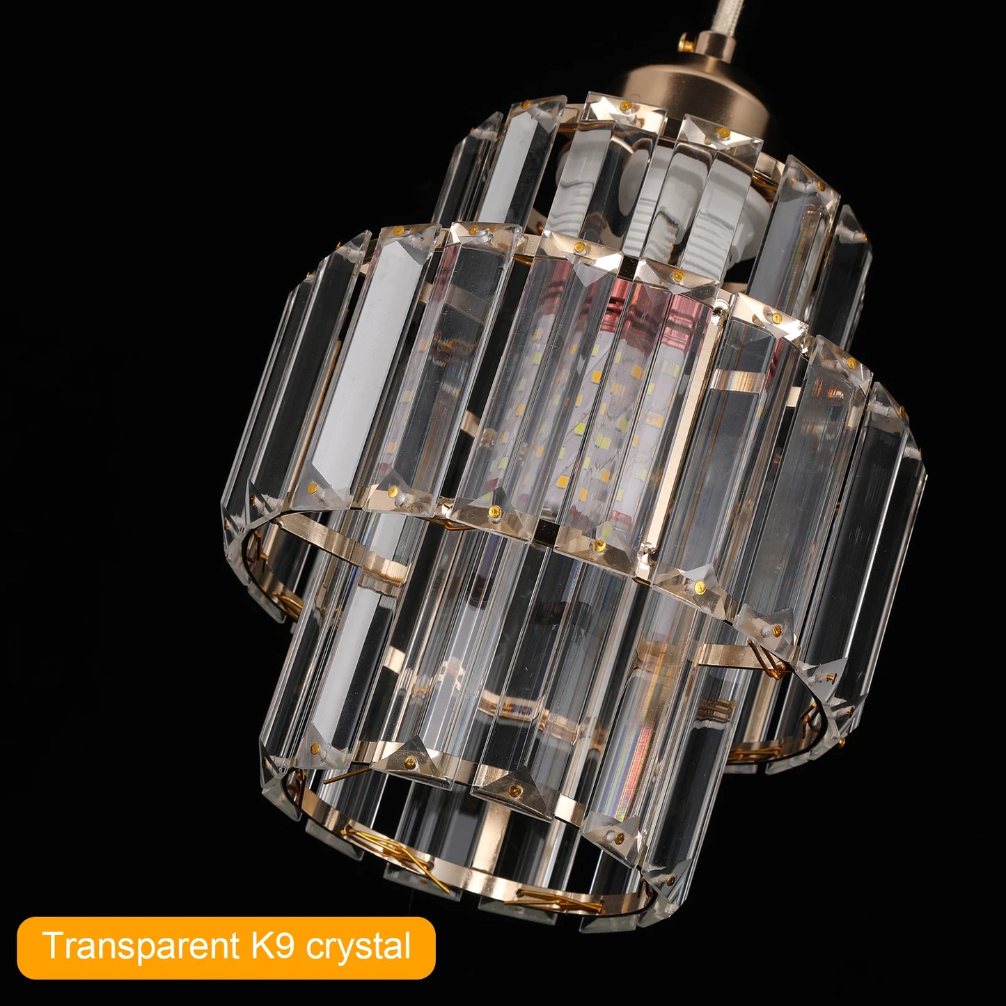 Modern Pendant Light K9 Crystal Chandelier Indoor Ceiling Lamp Bedroom Lustre Dining Table Kitchen Island Fixtures Home Decor