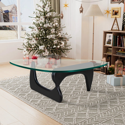 The House Of Bonney Sculptural Glass & Ashwood Coffee Table – A Statement of Modern Refinement