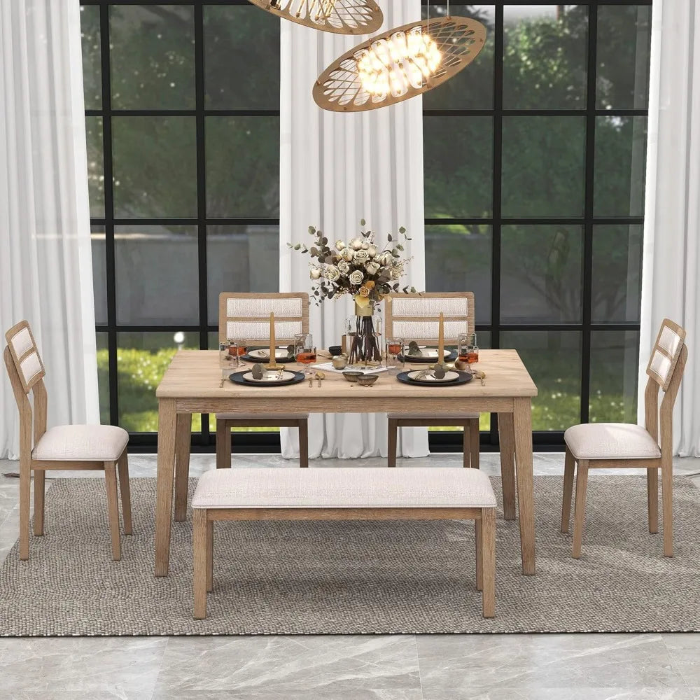 Belmont Manor 6-Piece Dining Set – Timeless Elegance, Modern Comfort