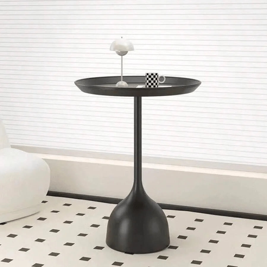 Golden Hush Nordic Coffee Table | Modern Round Metal Side Table For Living Room Elegance & Bedroom Warmth | Luxury Minimalist Accent Piece With Timeless Charm