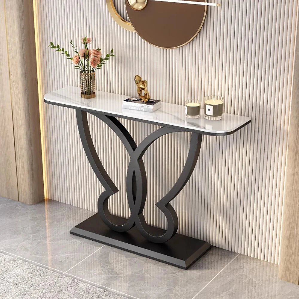 LunaEdge Modern Corner Console Table – Sleek Minimalist Luxury for Living Room, Entryway & Home Elegance