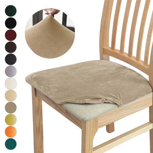 Bonney Velvet Harmony Chair Cushion Covers — High-Stretch Velvet Slipcovers for Dining, Office, Banquet & Boutique Interiors