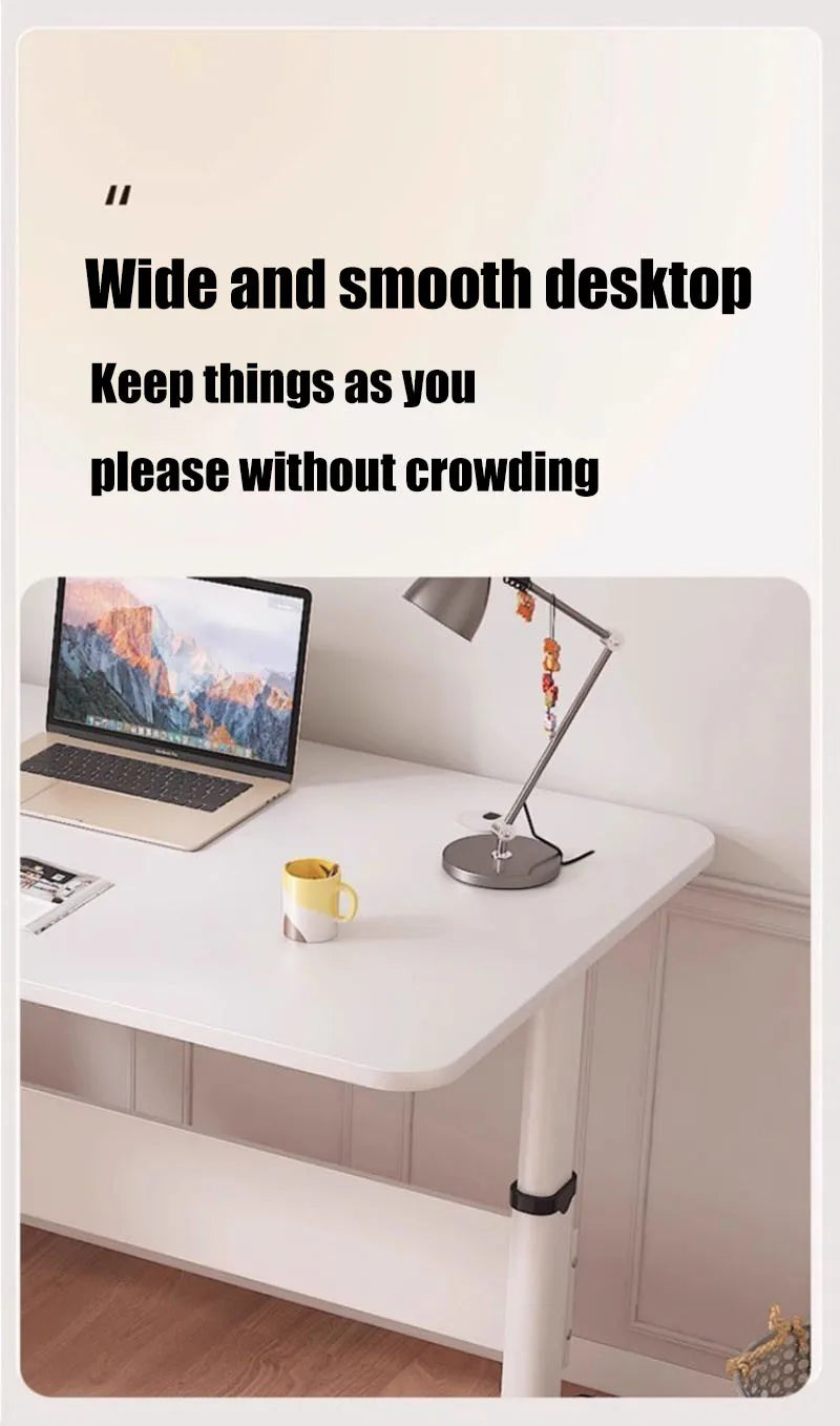 BrightNest Adjustable Steel Study Table – Modern Minimalist Children’s Desk with Rounded Corners & Strong Load-Bearing Design