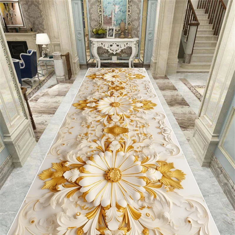 RoyalStride European Corridor Runner – Luxury Non-Slip Aisle & Stairway Carpet with Custom Length for Hallway, Kitchen & Home Décor