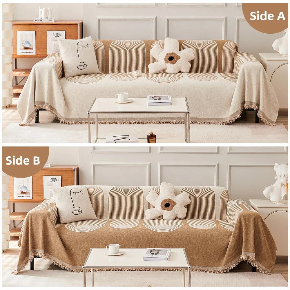 Double-Sided Chenille Couch Slipcovers for Ultimate Comfort