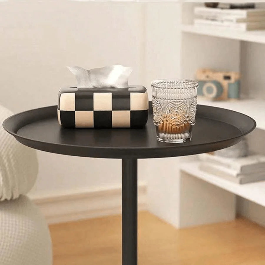 Golden Hush Nordic Coffee Table | Modern Round Metal Side Table For Living Room Elegance & Bedroom Warmth | Luxury Minimalist Accent Piece With Timeless Charm