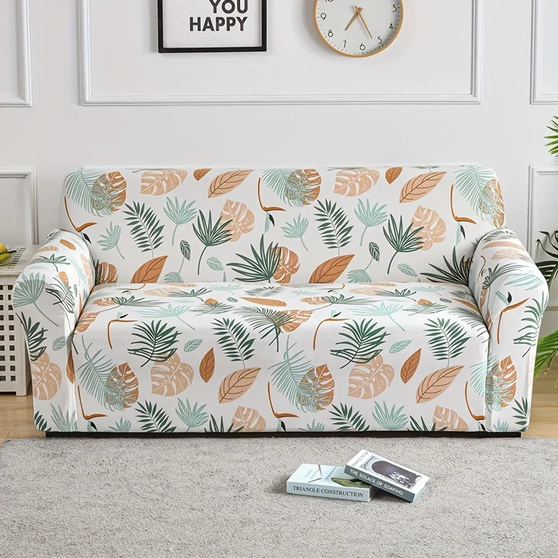 🌸 Capri Bloom Sofa Dress – Elastic Floral Furniture Cover for Effortless Elegance ✨