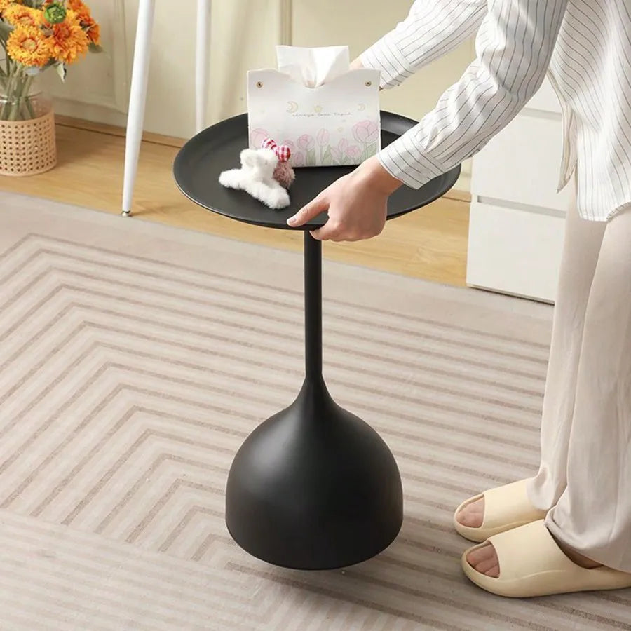 Golden Hush Nordic Coffee Table | Modern Round Metal Side Table For Living Room Elegance & Bedroom Warmth | Luxury Minimalist Accent Piece With Timeless Charm