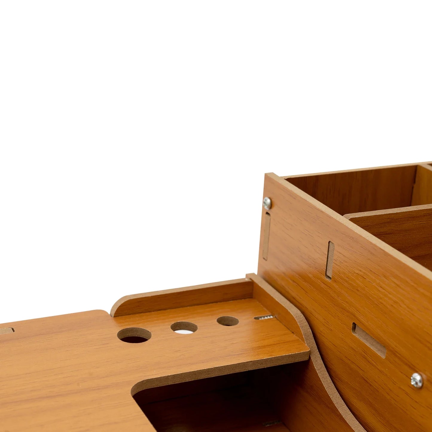 SerenityLift Adjustable Monitor Stand With Lockable Storage | Ergonomic Desk Organizer With Cute Phone Holder & Wire Ports