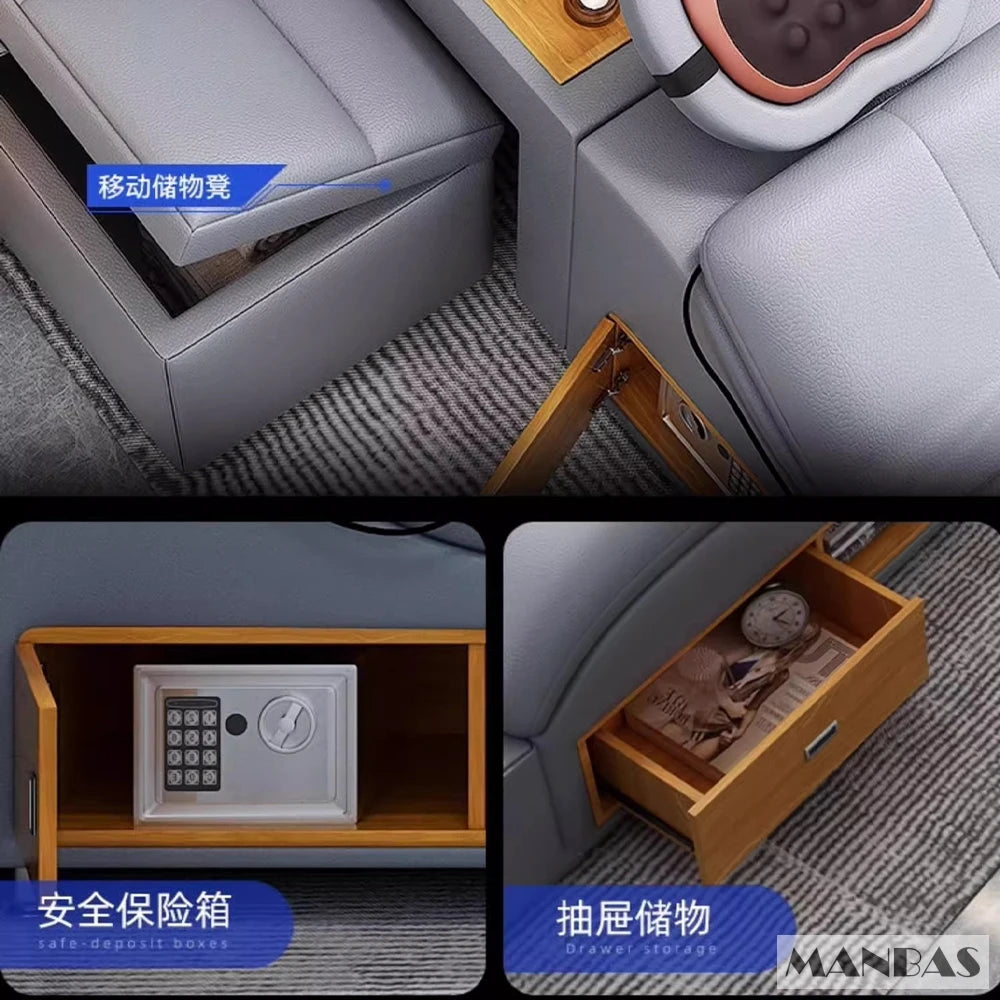 The Élysée Tech-Lux Leather Bed — The Multifunctional Masterpiece of Modern Living