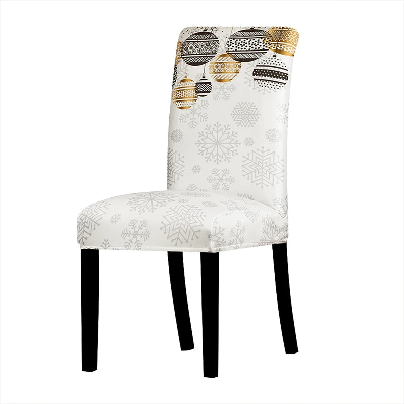 Christmas Luxe Chair Cover — Holiday Dining Elegance for Parties & Gatherings