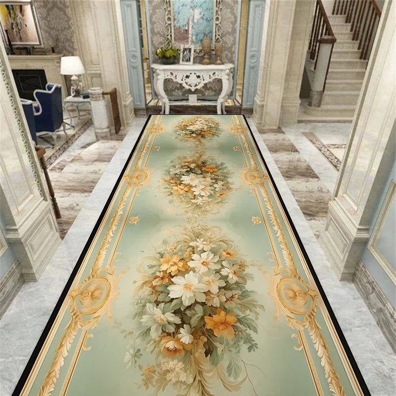 RoyalStride European Corridor Runner – Luxury Non-Slip Aisle & Stairway Carpet with Custom Length for Hallway, Kitchen & Home Décor