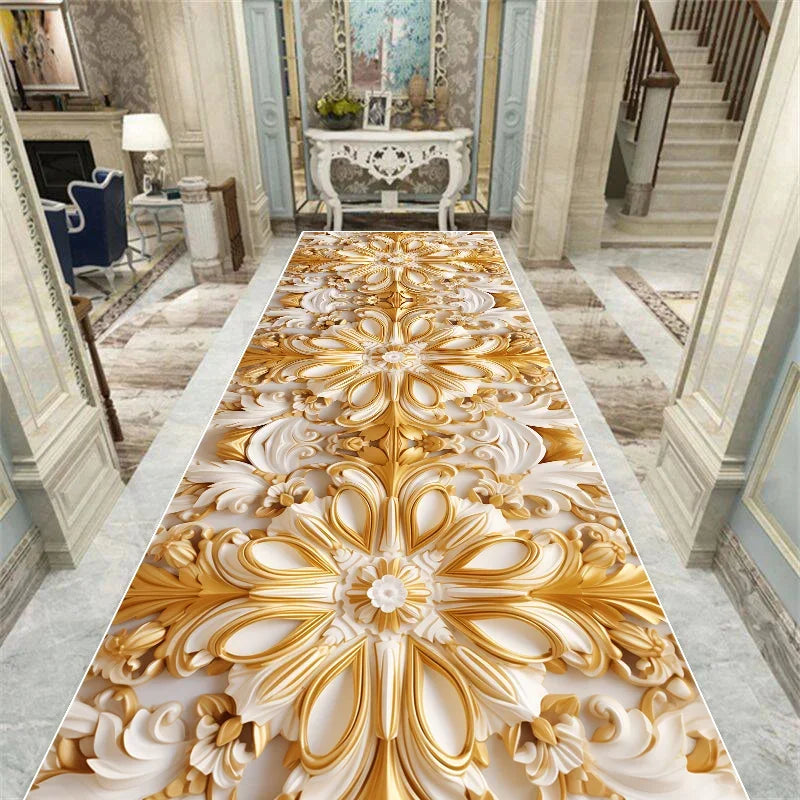 RoyalStride European Corridor Runner – Luxury Non-Slip Aisle & Stairway Carpet with Custom Length for Hallway, Kitchen & Home Décor