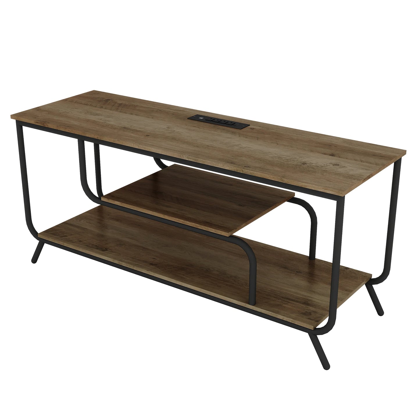 WhisperGlow Luxe TV Stand With Smart Power & Ambient LED Aura – Light Gray Serenity