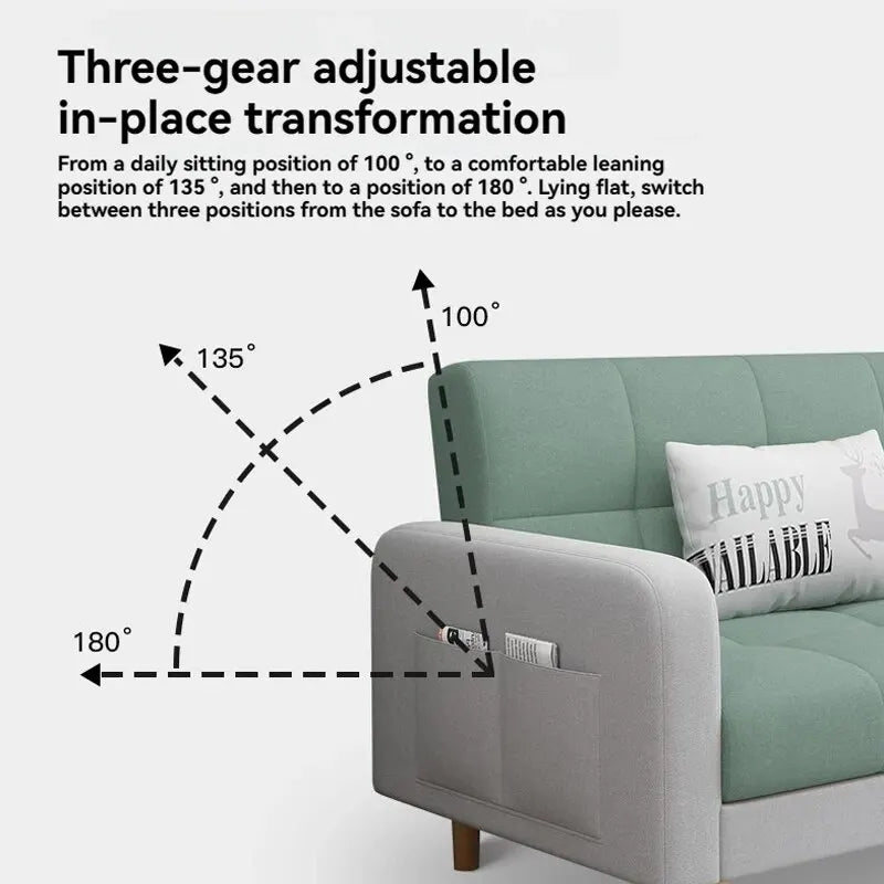 🌙 The Portofino Convertible Lounge – Foldable Sofa Bed for Seamless Day-to-Night Living ✨