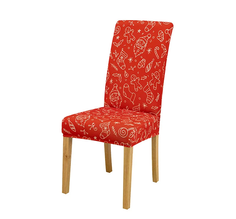 Christmas Luxe Chair Cover — Holiday Dining Elegance for Parties & Gatherings