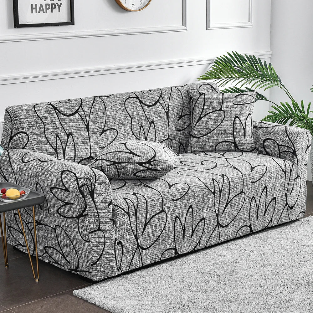 🌸 Capri Bloom Sofa Dress – Elastic Floral Furniture Cover for Effortless Elegance ✨