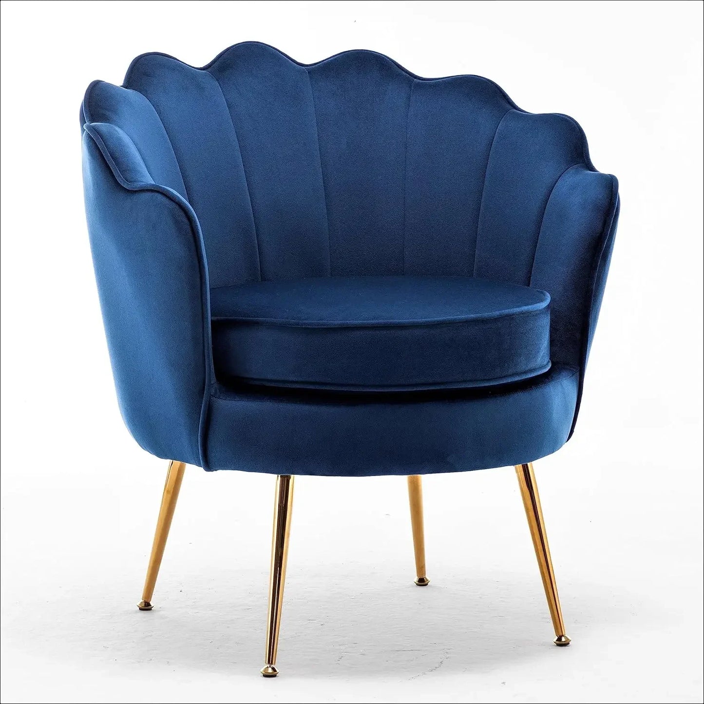 The Marlowe Velvet Barrel Chair – Luxe Lounge Seating with Gold Accents