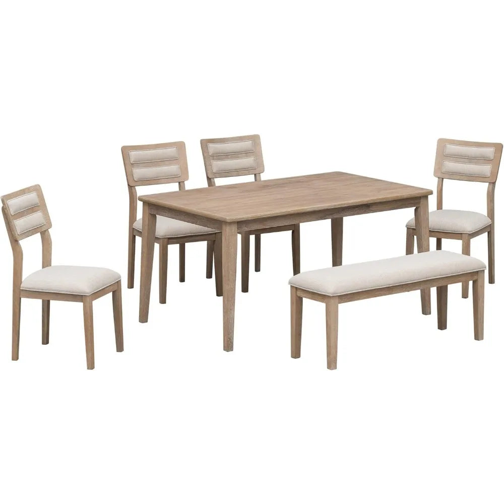 Belmont Manor 6-Piece Dining Set – Timeless Elegance, Modern Comfort