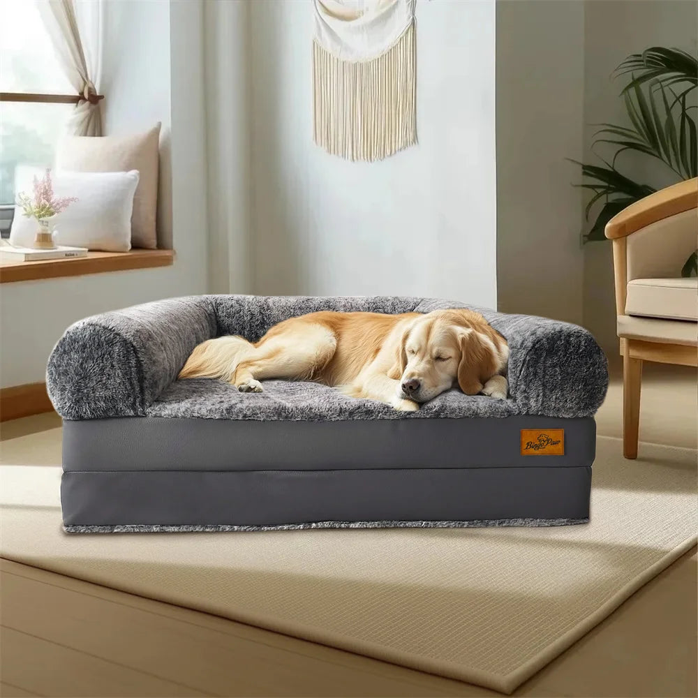 Foldable Human Dog Bed – 2-in-1 Calming Plush Sofa Lounge for Adults & Pets (Washable, Waterproof, Weighted Comfort)