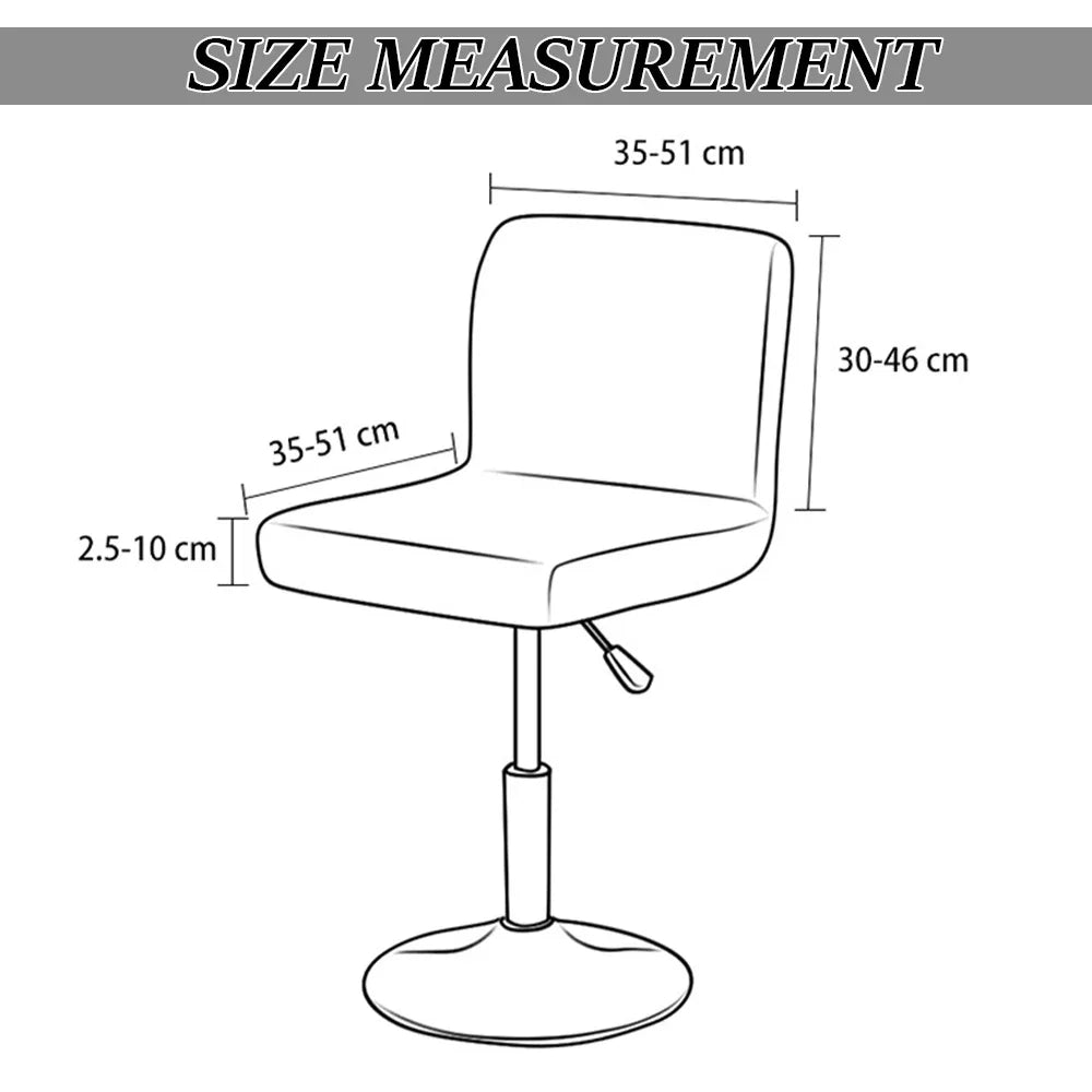 Bonney Atelier Spandex Bar Chair Cover — Elastic Short-Back Slipcover for Hotels, Banquets & Modern Living Spaces