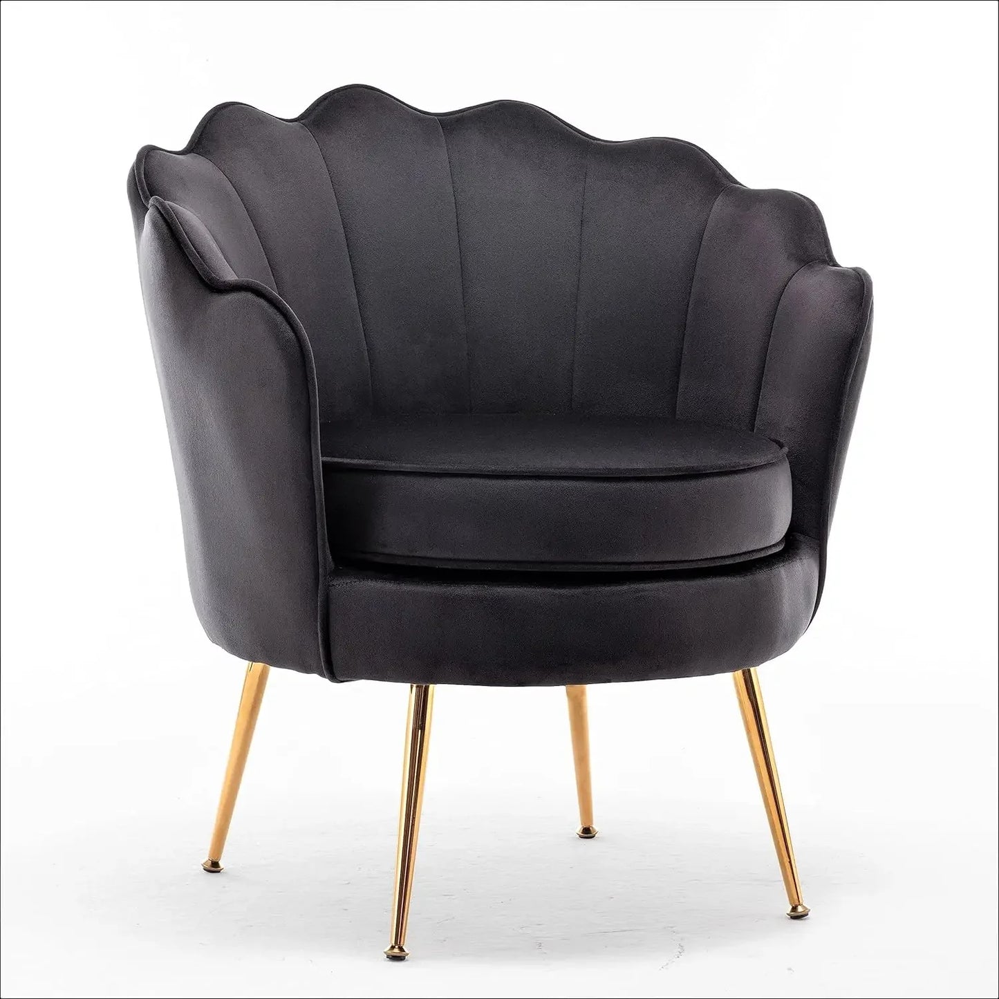 The Marlowe Velvet Barrel Chair – Luxe Lounge Seating with Gold Accents