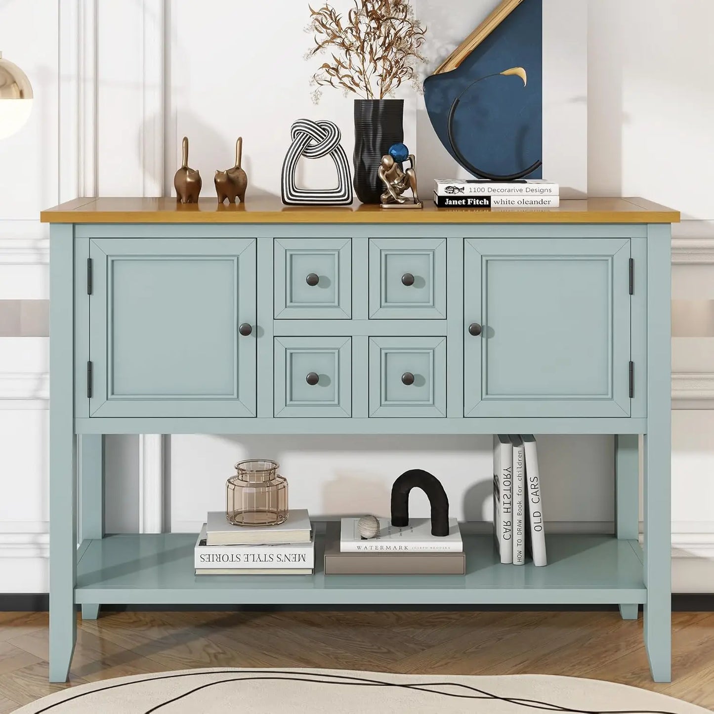 The House Of Bonney 6-Drawer Console Table – A Statement of Refined Elegance