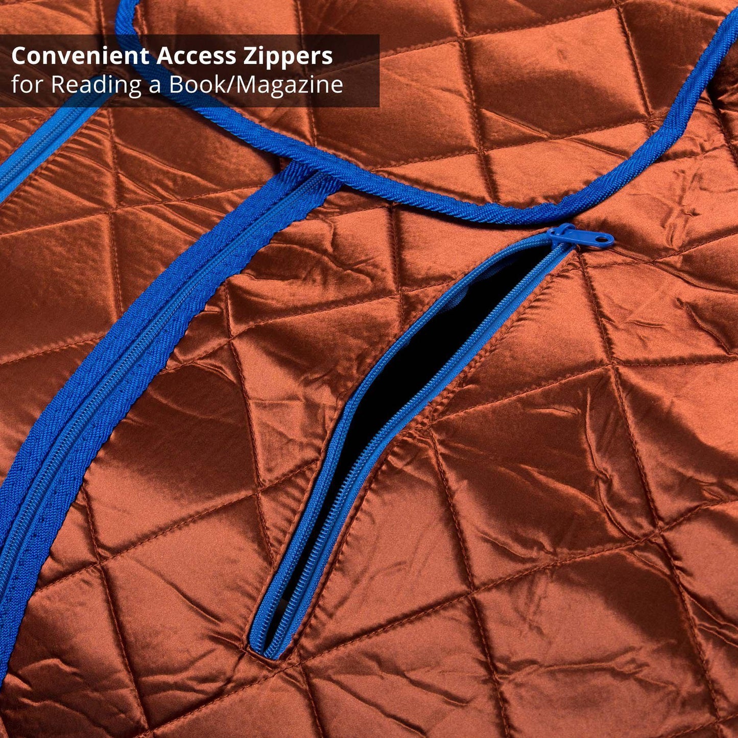 Large Portable Low EMF Negative Ion Indoor Sauna with Chair and Heated Footpad Included - Copper