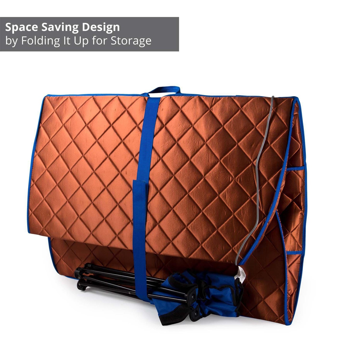 Large Portable Low EMF Negative Ion Indoor Sauna with Chair and Heated Footpad Included - Copper