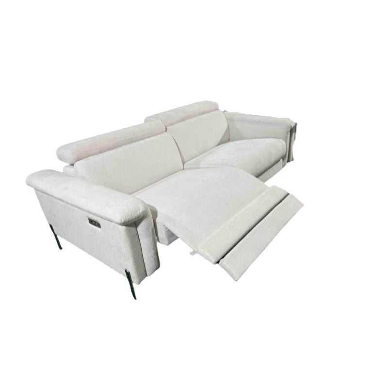 White recliner sofa on a white background