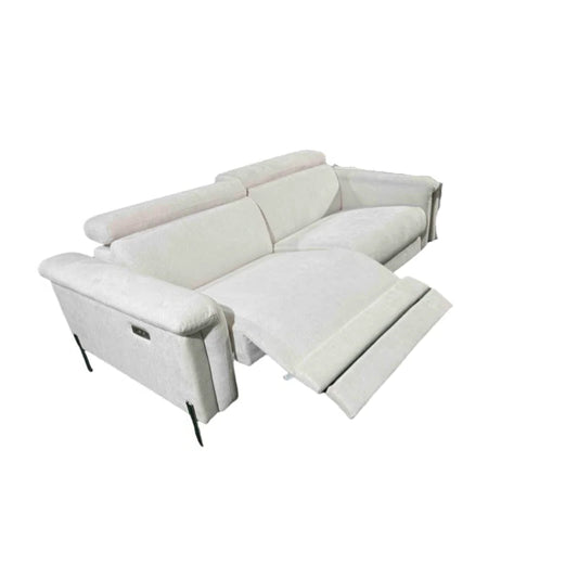 White recliner sofa on a white background