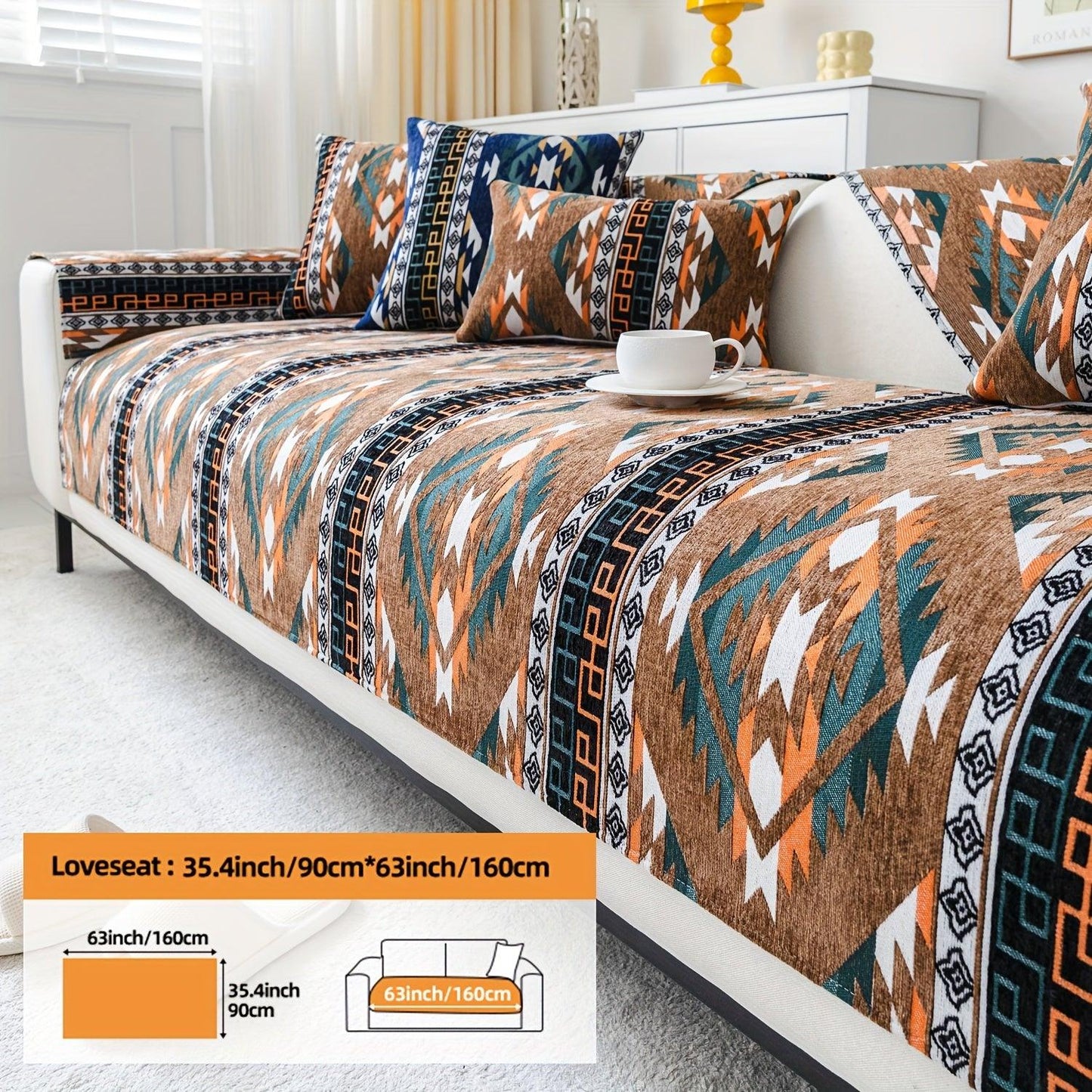 Linen Couch Slipcover | Boho Dog Proof Couch Slipcovers for All-Season