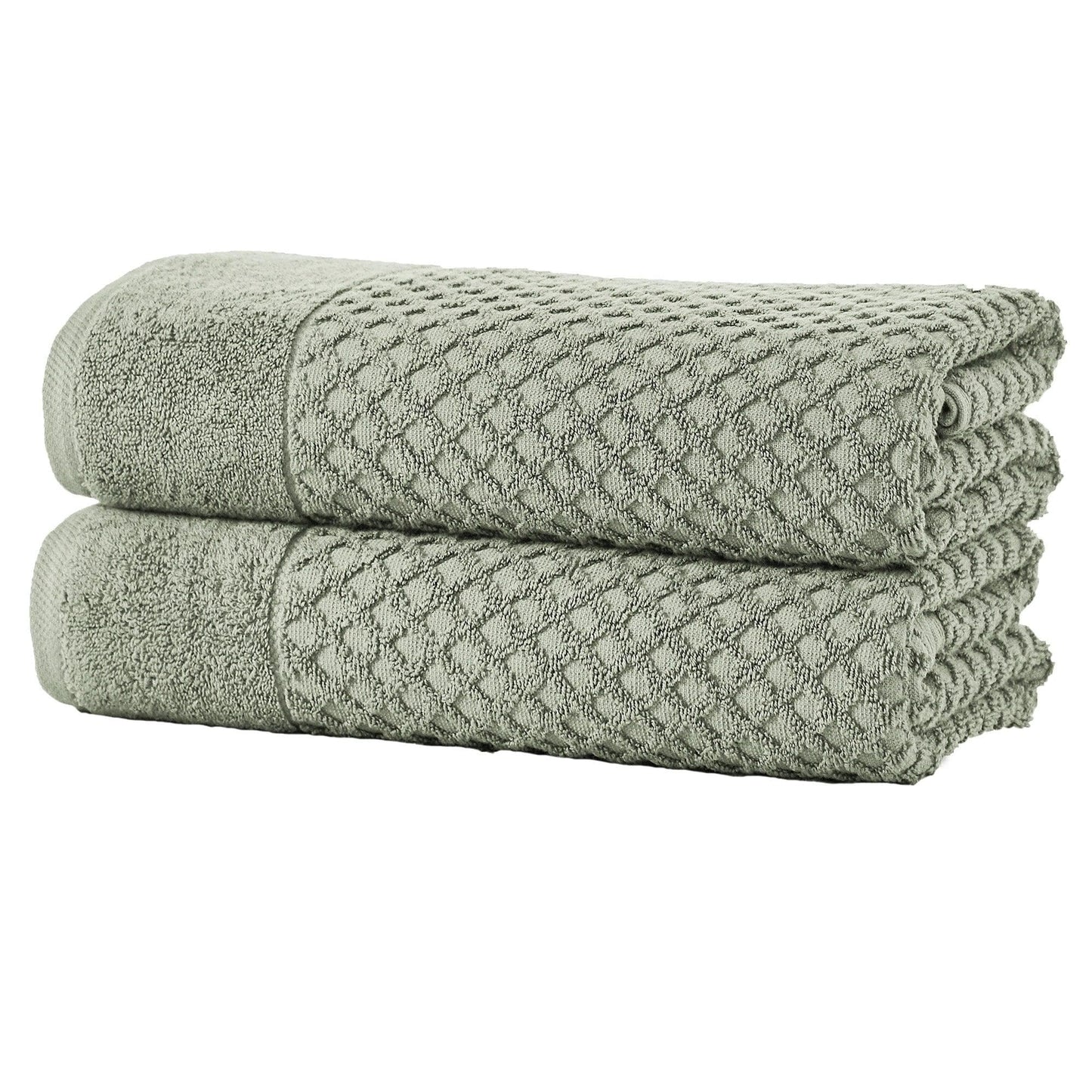 Cotton Diamond Waffle Weave Bath Towel Set - Grayson Collection