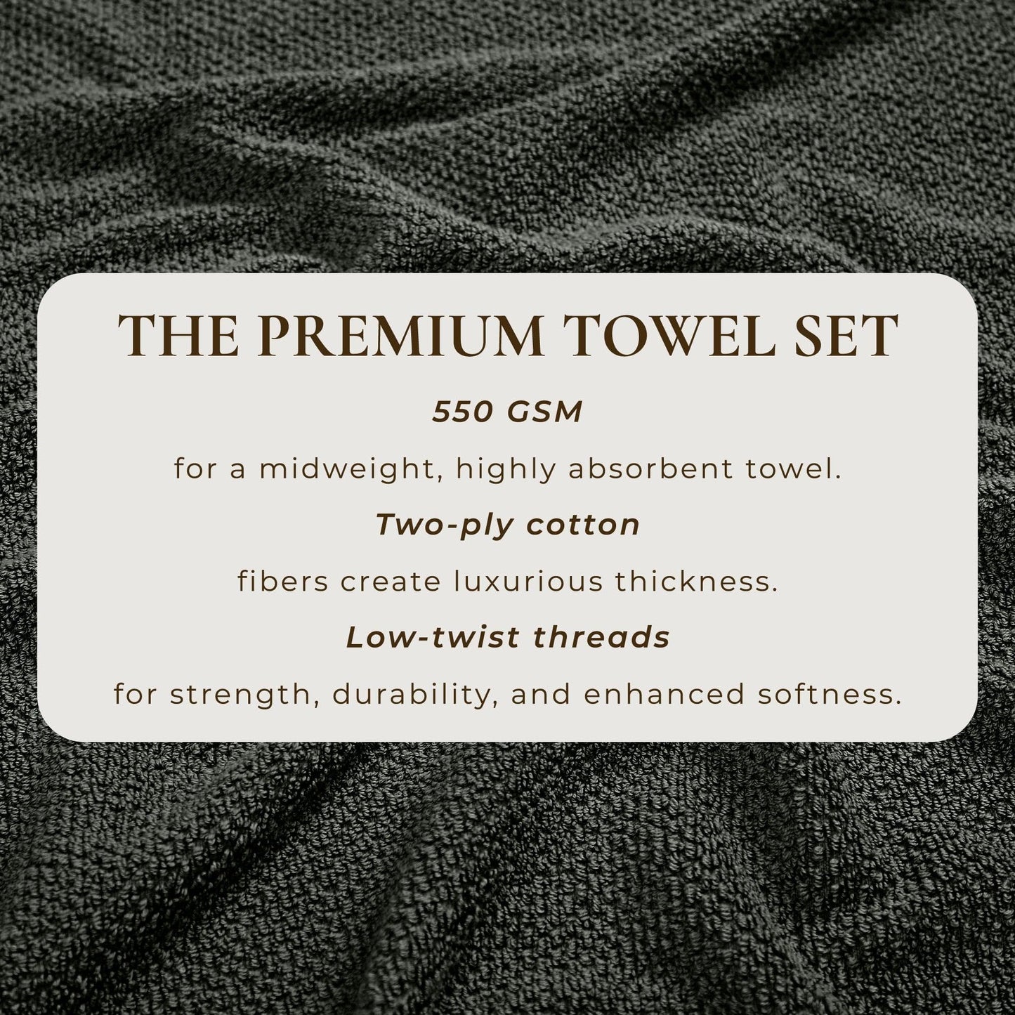 Cotton Textured Bath Towel Set - Acacia Collection