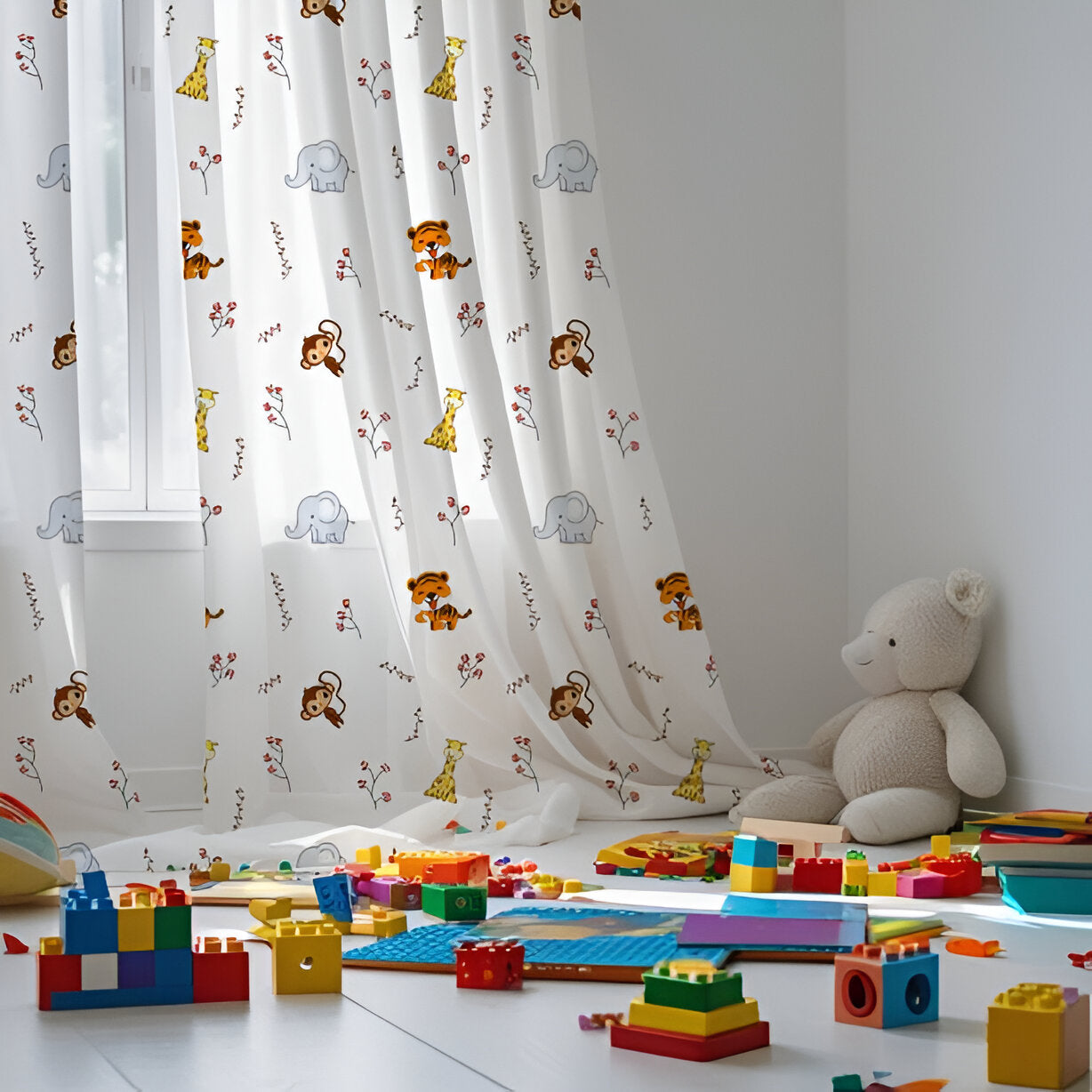 Animal Themed Baby Room Curtain