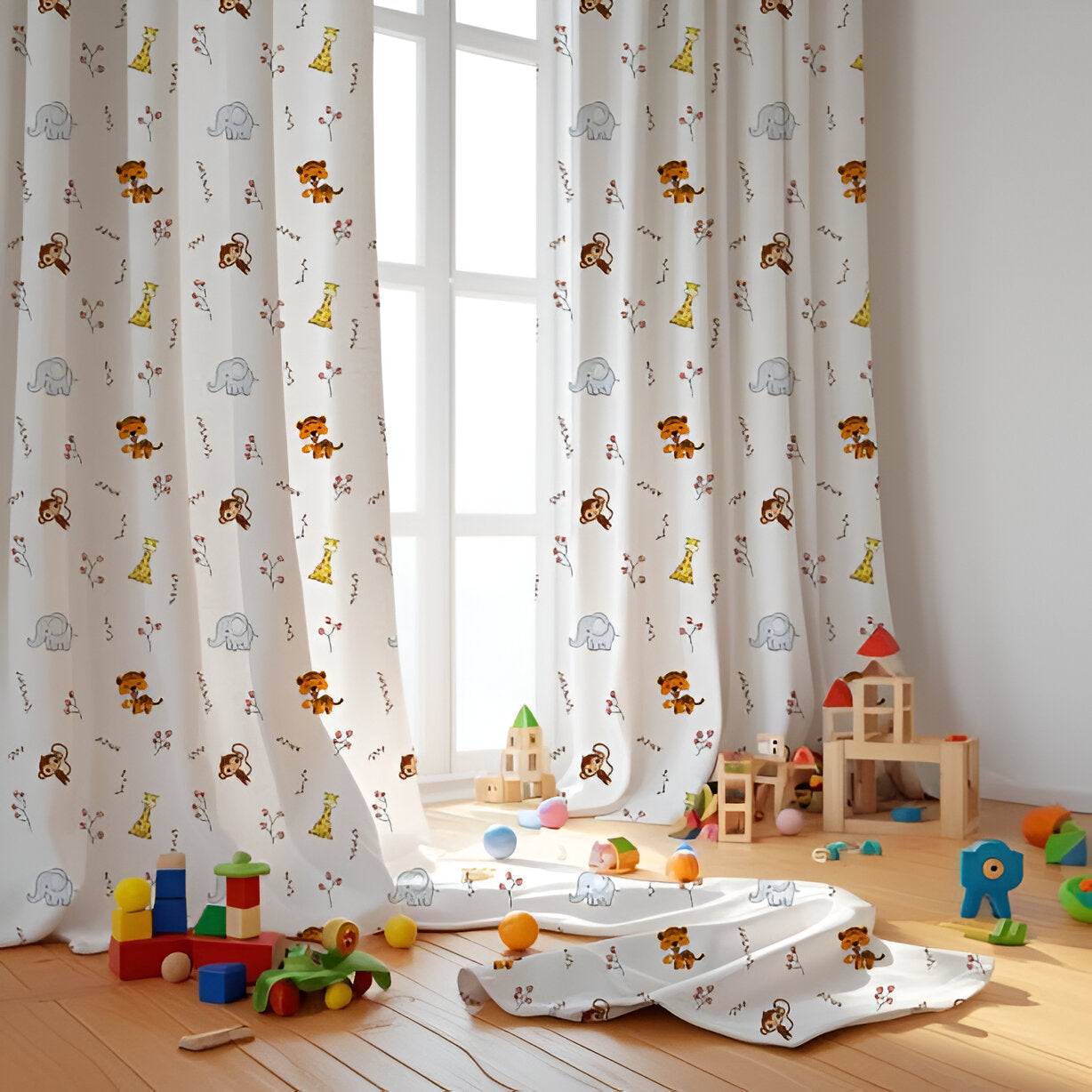 Animal Themed Baby Room Curtain